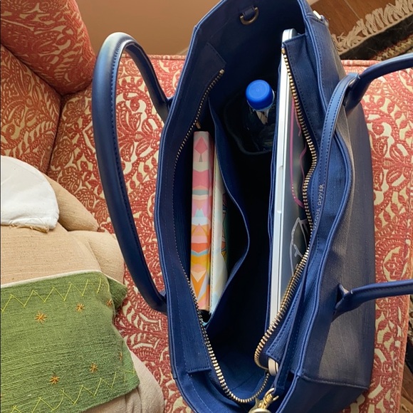 Dagne Dover Navy Blue Signature Tote Legend - Picture 2 of 4